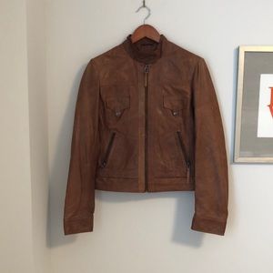 Bod & Christensen Brown Leather Jacket M